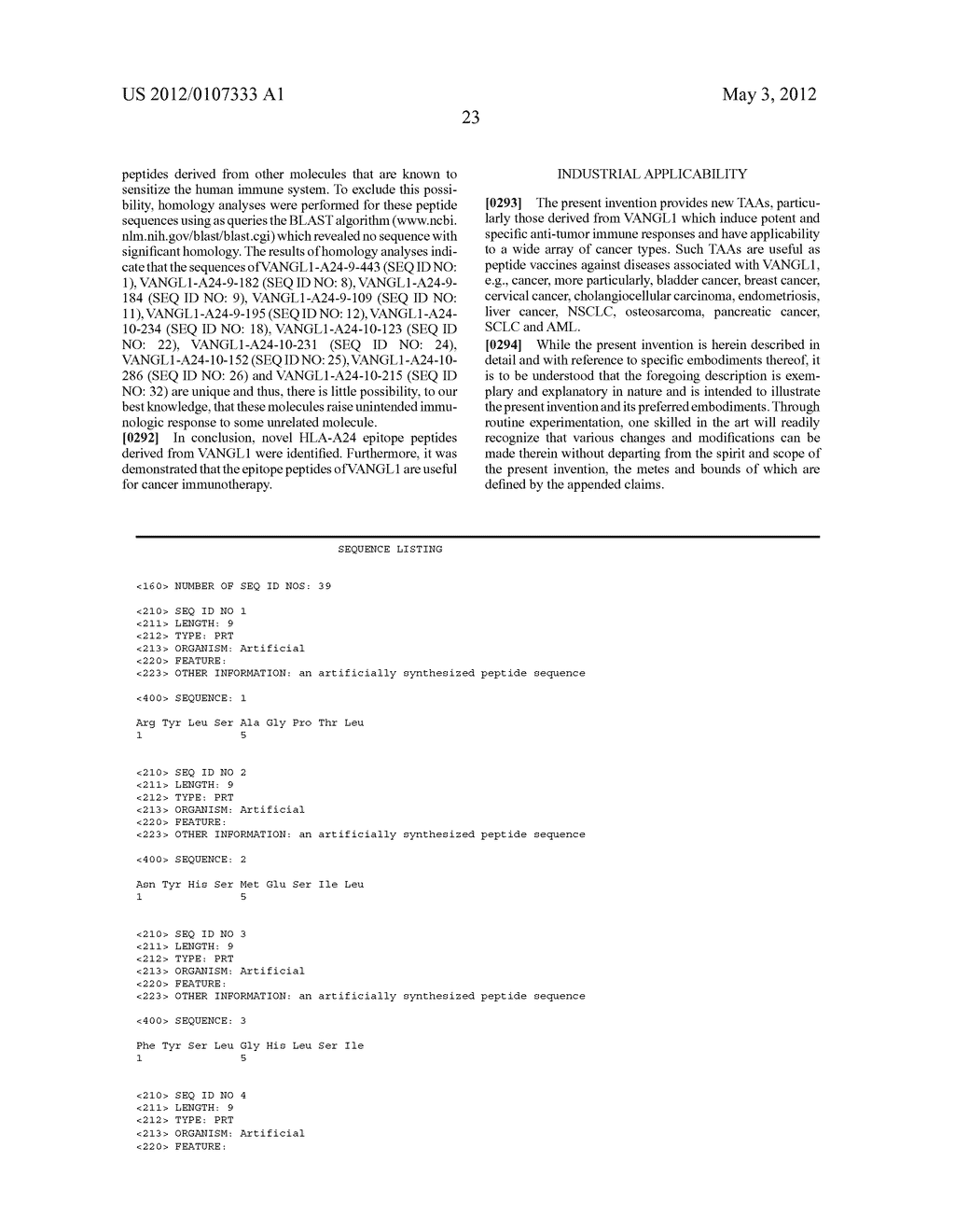 VANGL1 PEPTIDES AND VACCINES INCLUDING THE SAME - diagram, schematic, and image 28