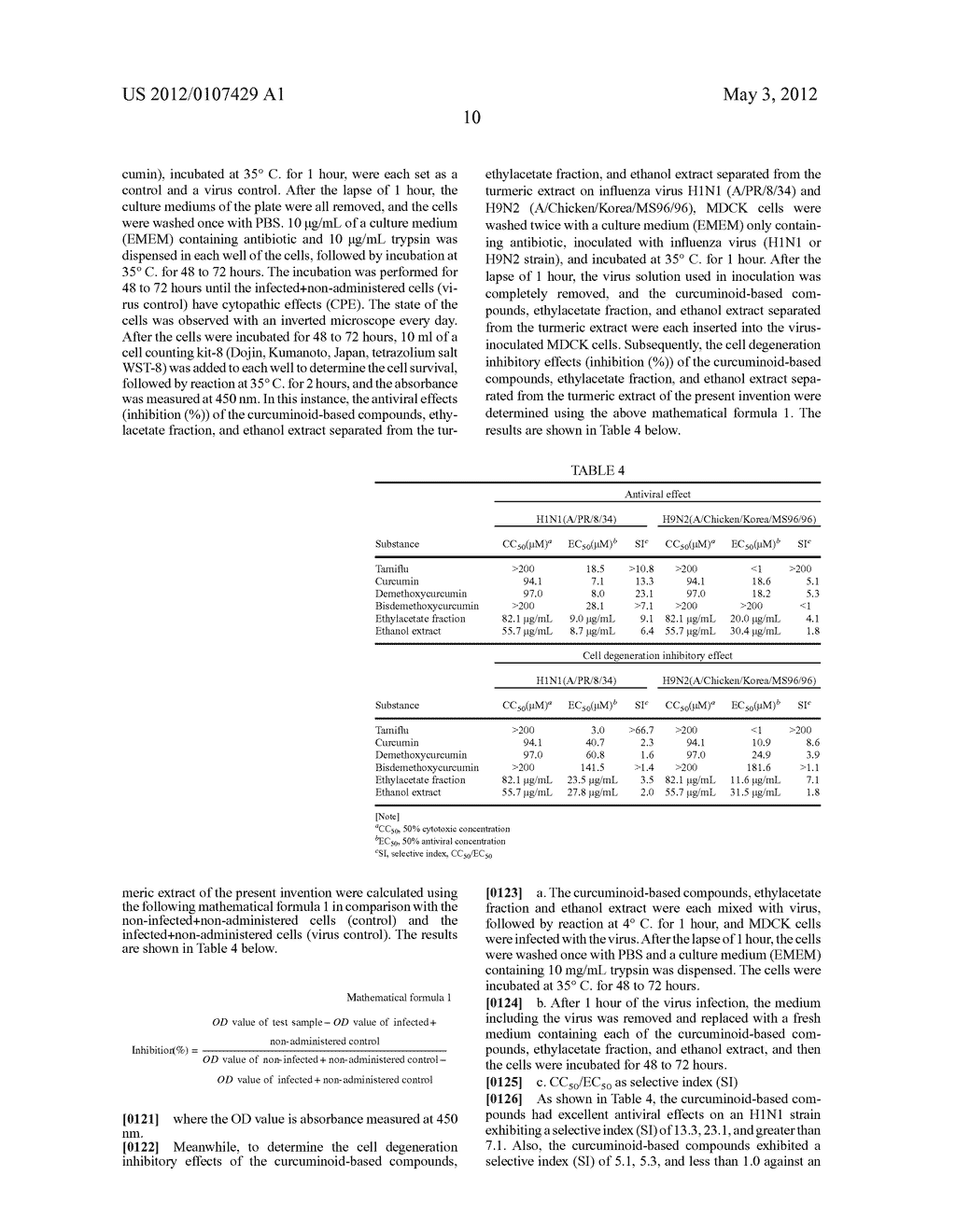 Composition For The Prevention And Treatment Of Influenza Virus Infection     And Composition For Suppressing Neuraminidase Activity Comprising     Turmeric Extract - diagram, schematic, and image 11