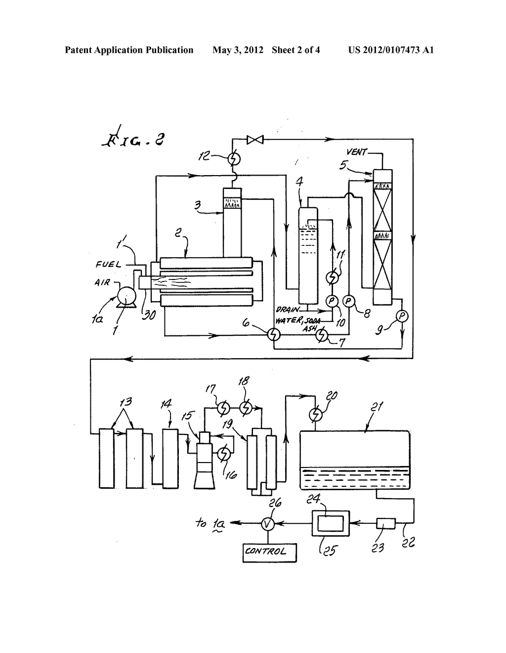 Reduction of fuel requirements in carbon dioxide production for beverage     filling operation - diagram, schematic, and image 03