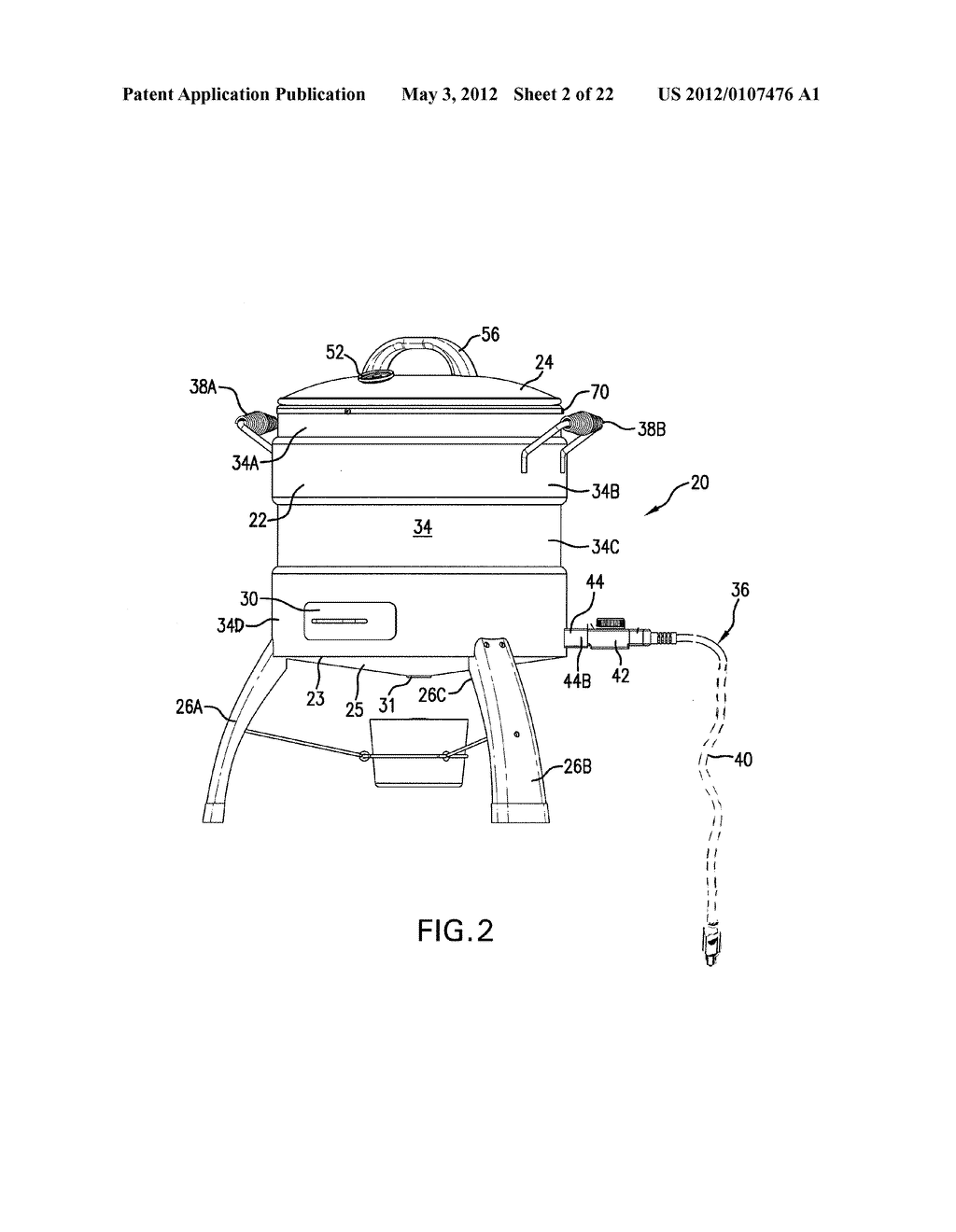 COOKING APPARATUS AND METHOD OF ASSEMBLY AND USING - diagram, schematic, and image 03