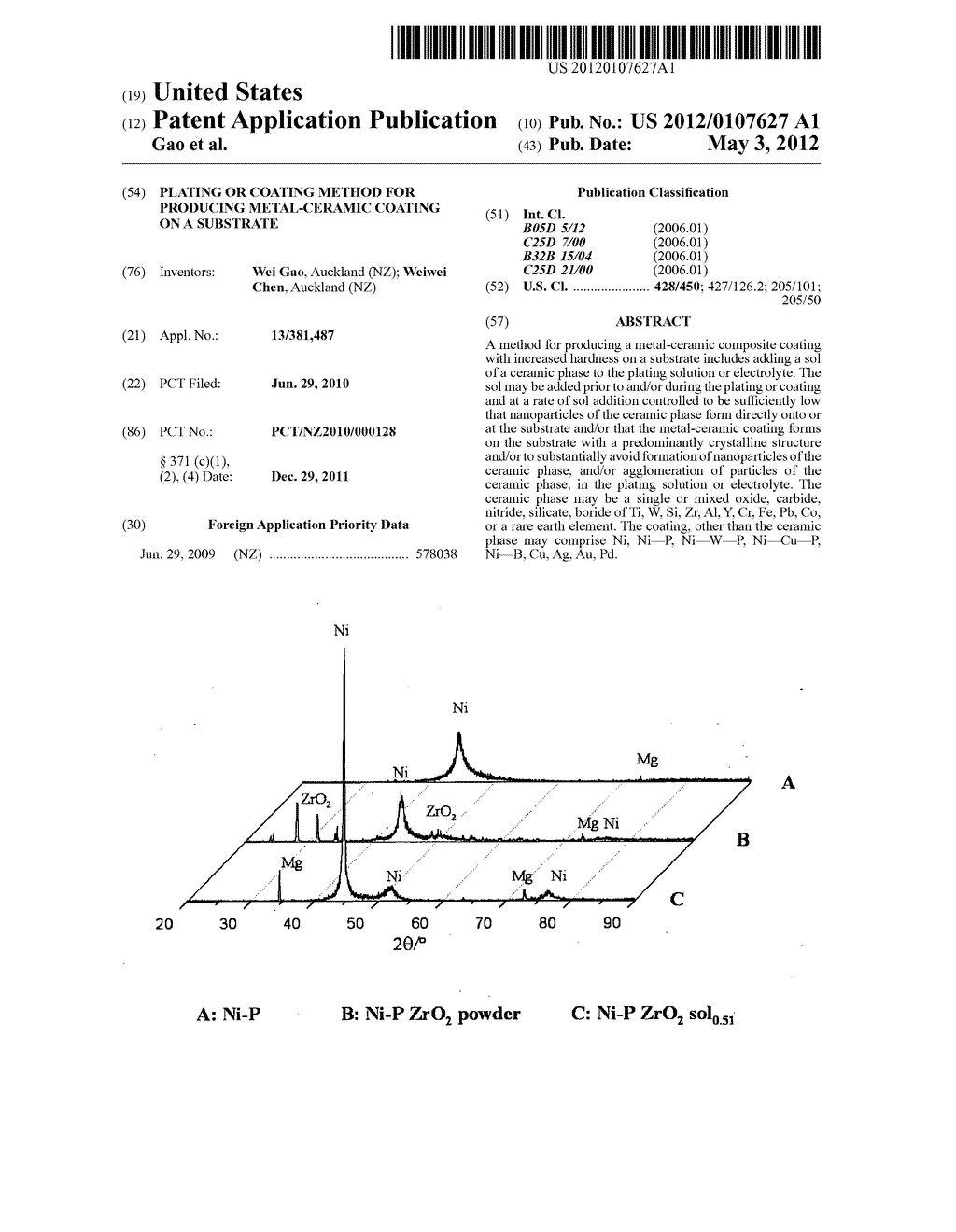 Plating or Coating Method for Producing Metal-Ceramic Coating on a     Substrate - diagram, schematic, and image 01