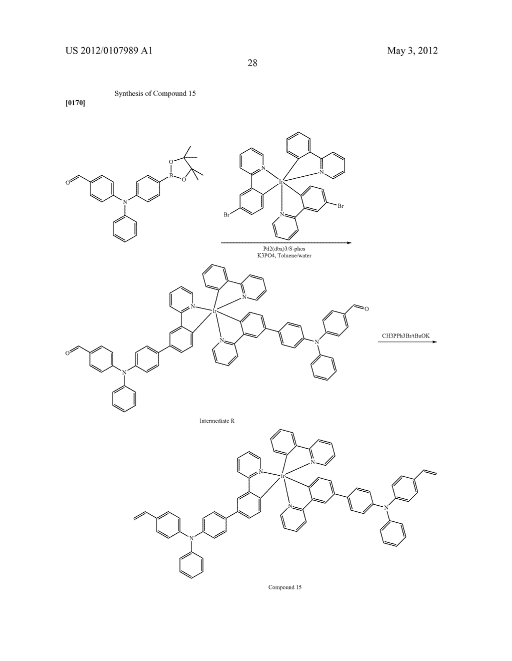 CROSS-LINKABLE IRIDIUM COMPLEXES AND ORGANIC LIGHT-EMITTING DEVICES USING     THE SAME - diagram, schematic, and image 38