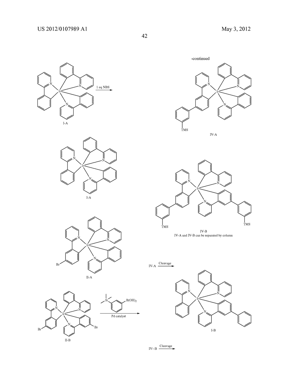 CROSS-LINKABLE IRIDIUM COMPLEXES AND ORGANIC LIGHT-EMITTING DEVICES USING     THE SAME - diagram, schematic, and image 52