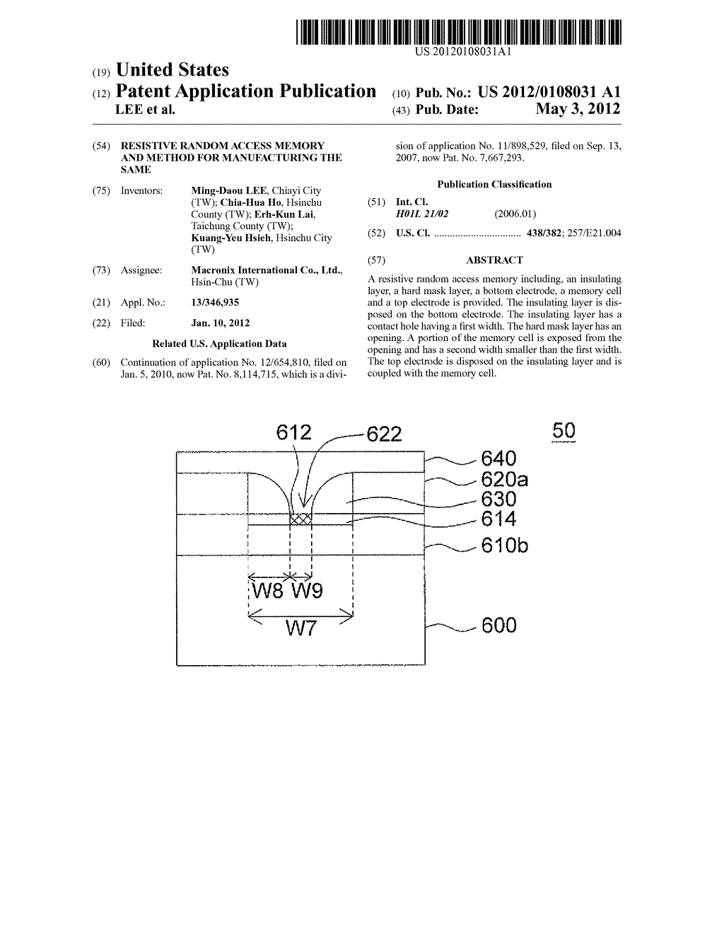 RESISTIVE RANDOM ACCESS MEMORY AND METHOD FOR MANUFACTURING THE SAME - diagram, schematic, and image 01