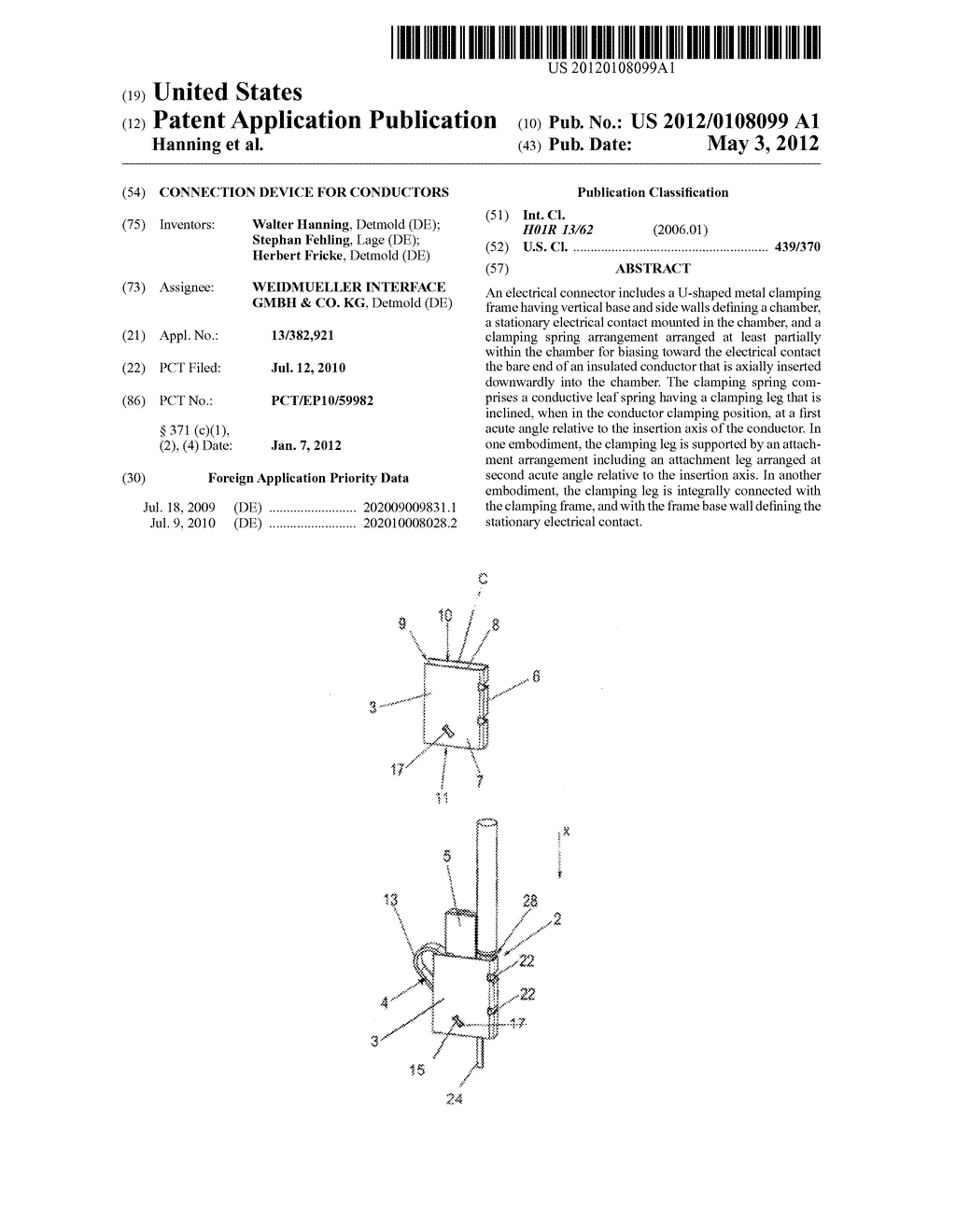 CONNECTION DEVICE FOR CONDUCTORS - diagram, schematic, and image 01