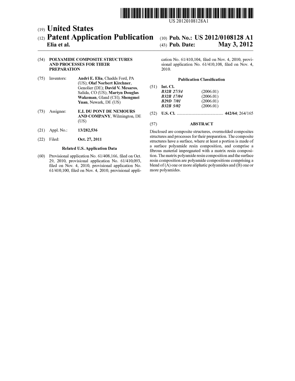 POLYAMIDE COMPOSITE STRUCTURES AND PROCESSES FOR THEIR PREPARATION - diagram, schematic, and image 01