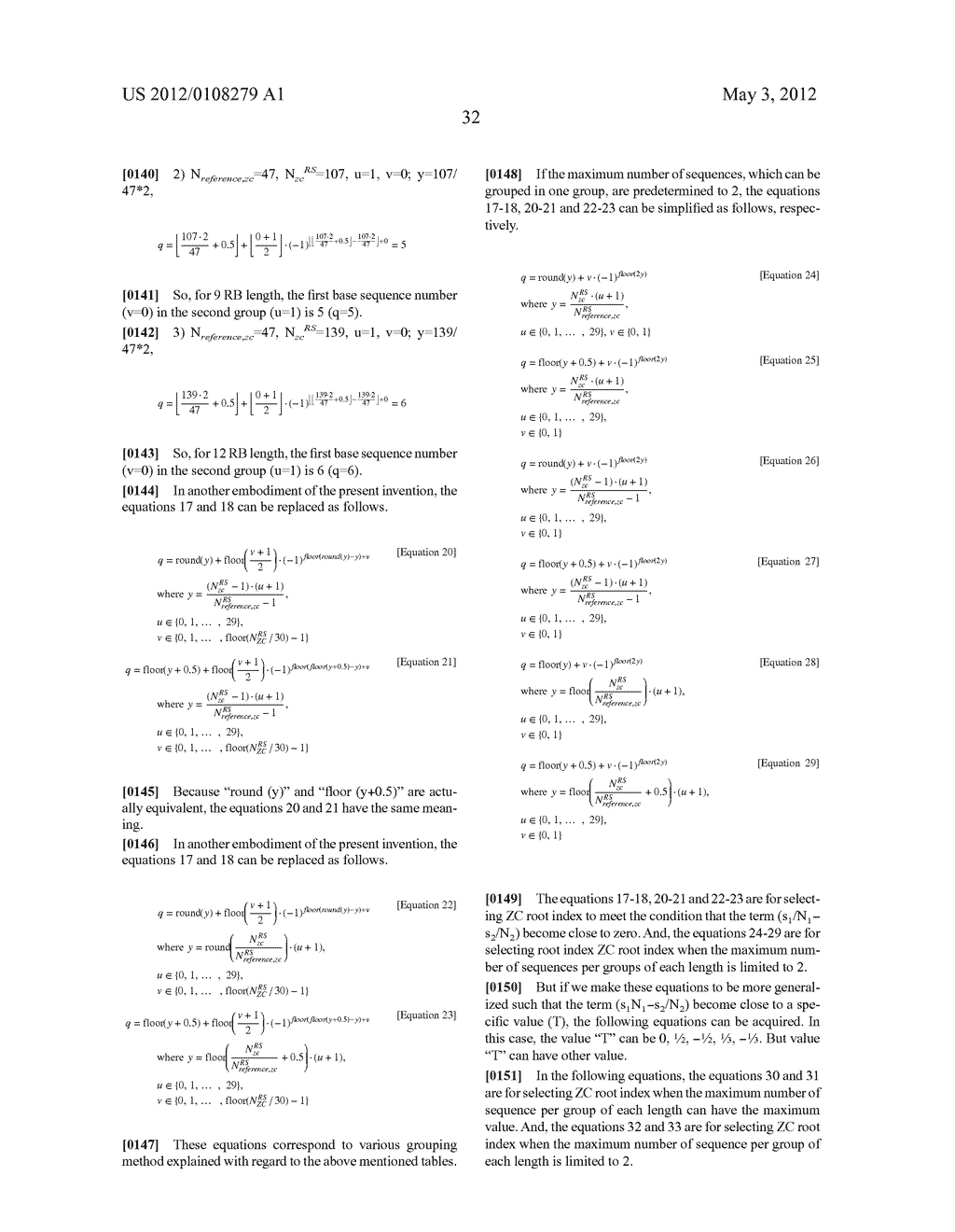 METHOD FOR GENERATING A REFERENCE SIGNAL SEQUENCE USING GROUPING - diagram, schematic, and image 37