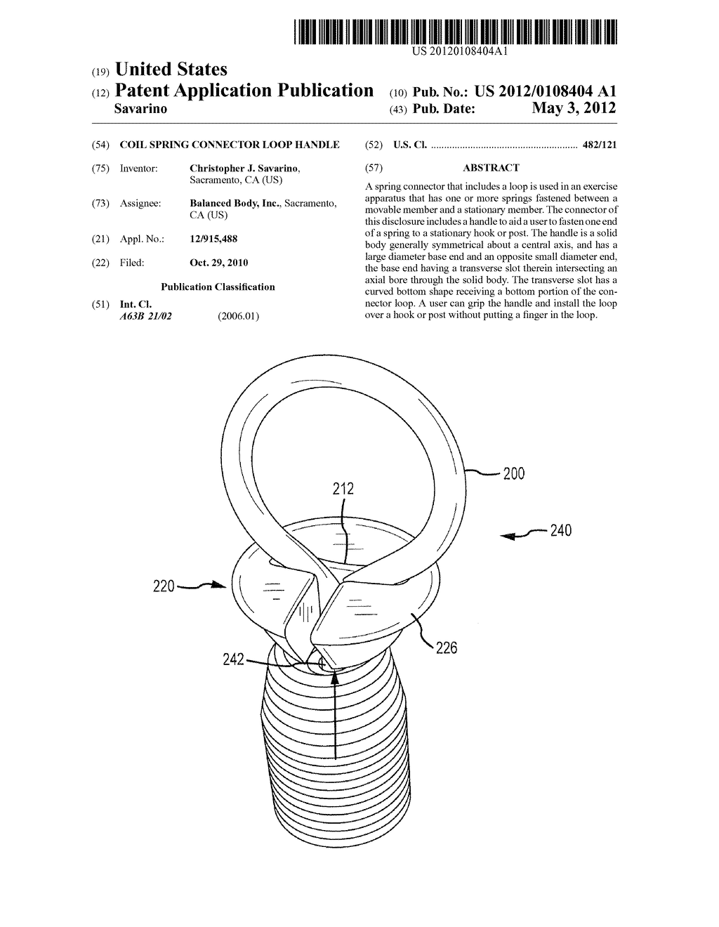 COIL SPRING CONNECTOR LOOP HANDLE - diagram, schematic, and image 01