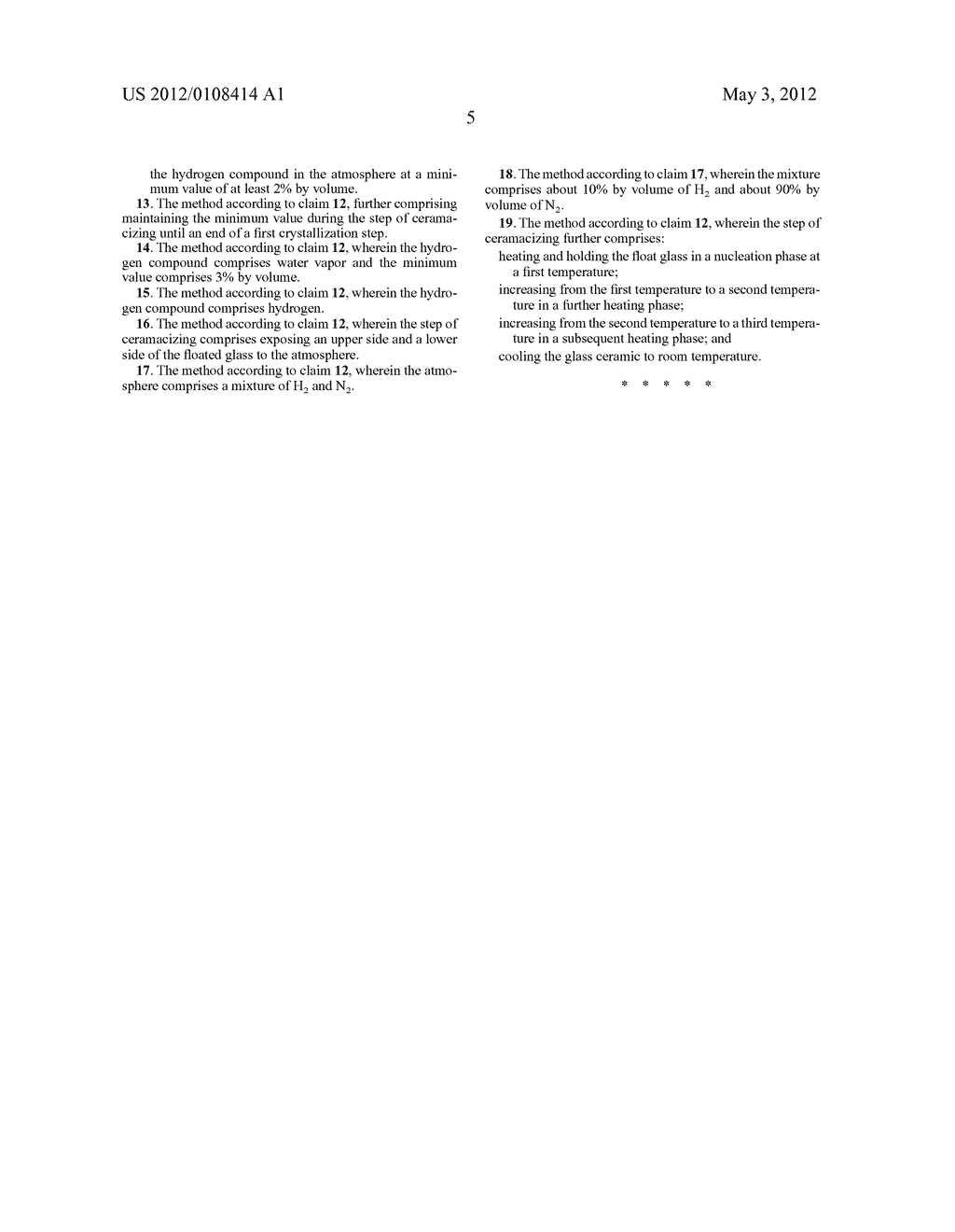 METHOD FOR STRENGTHENING CERAMICIZATION OF FLOATED CRYSTALLIZABLE GLASS - diagram, schematic, and image 07