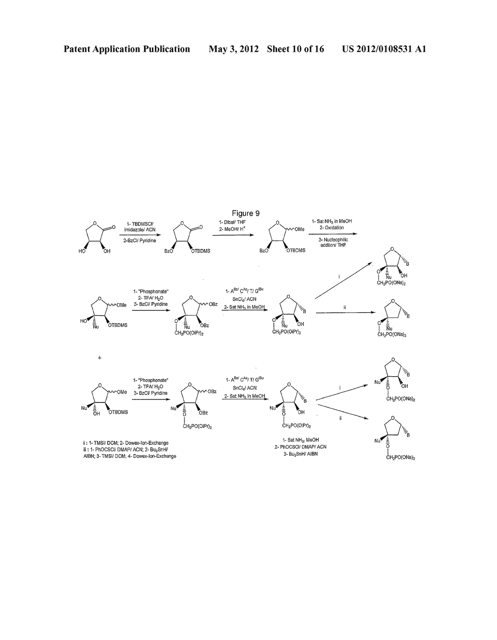 PHOSPHONATE NUCLEOSIDES USEFUL AS ACTIVE INGREDIENTS IN PHARMACEUTICAL     COMPOSITIONS FOR THE TREATMENT OF VIRAL INFECTIONS, AND INTERMEDIATES FOR     THEIR PRODUCTION - diagram, schematic, and image 11