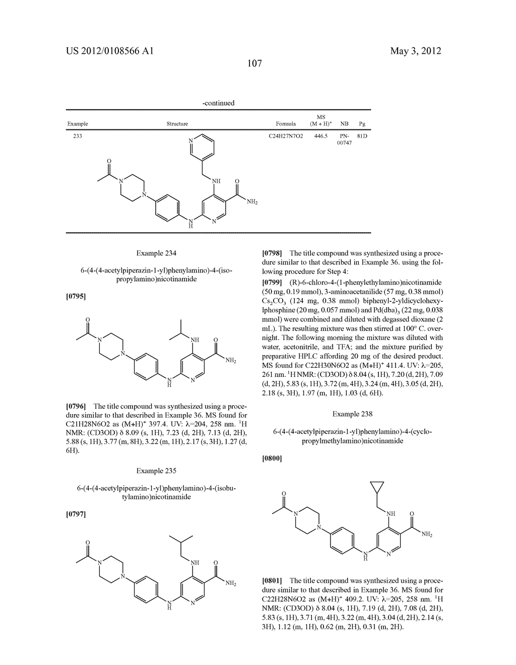 NICOTINAMIDES AS JAK KINASE MODULATORS - diagram, schematic, and image 108