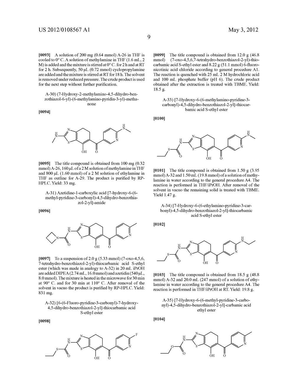 Thiazolyl-Dihydro-Indazoles - diagram, schematic, and image 10