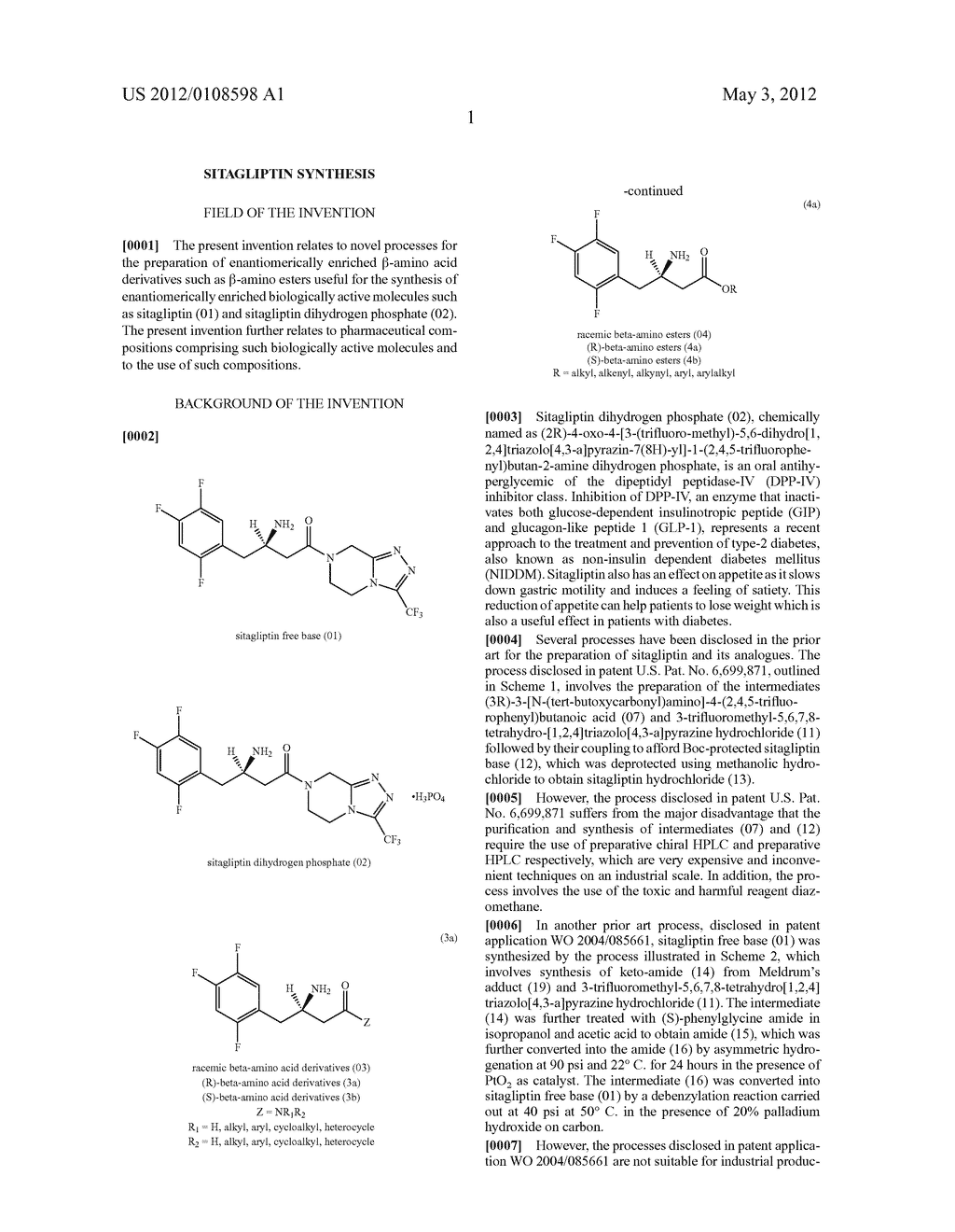 SITAGLIPTIN SYNTHESIS - diagram, schematic, and image 08