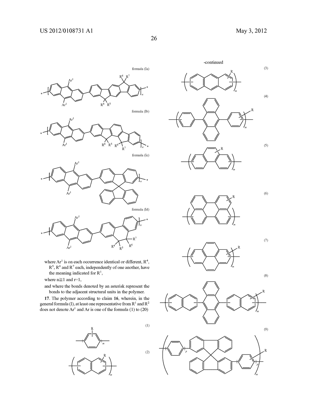 POLYMERS COMPRISING SUBSTITUTED ANTHRACENYL UNITS, BLENDS COMPRISING THESE     POLYMERS, AND DEVICES COMPRISING THESE POLYMERS OR BLENDS - diagram, schematic, and image 29