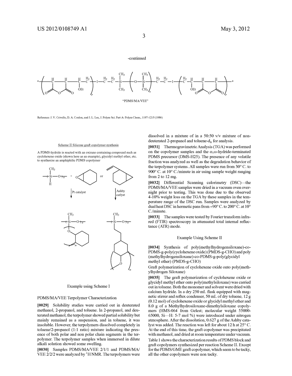 AMPHIPHILIC SILICONE COPOLYMERS FOR PRESSURE SENSITIVE ADHESIVE     APPLICATIONS - diagram, schematic, and image 15