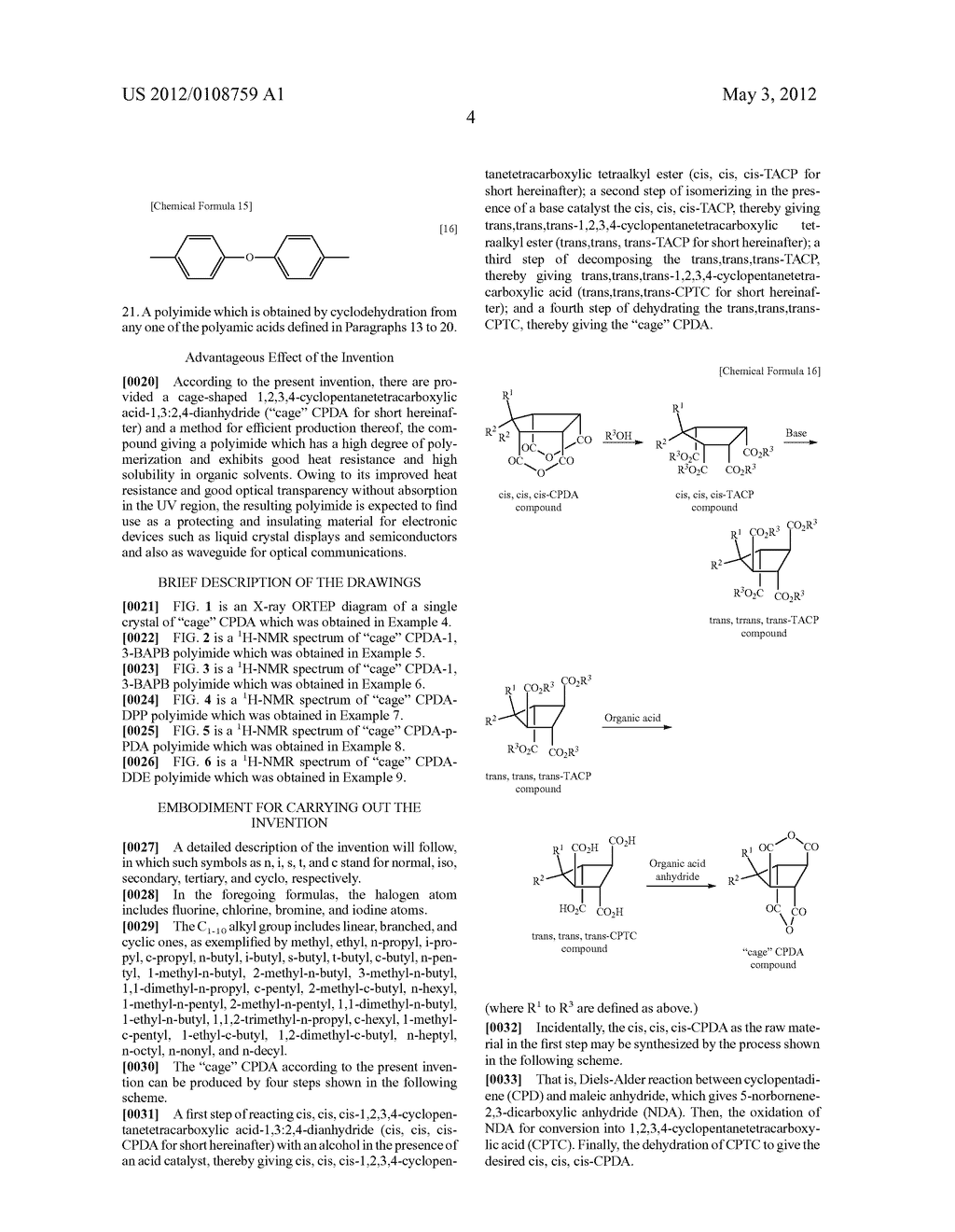 CAGE-SHAPED CYCLOPENTANOIC DIANHYDRIDE, METHOD FOR PRODUCTION THEREOF, AND     POLYIMIDE - diagram, schematic, and image 11