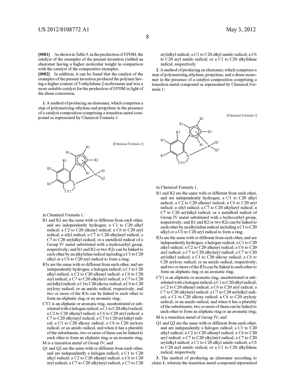 METHOD FOR PRODUCING AN ELASTOMER USING A TRANSITION METAL CATALYST - diagram, schematic, and image 09