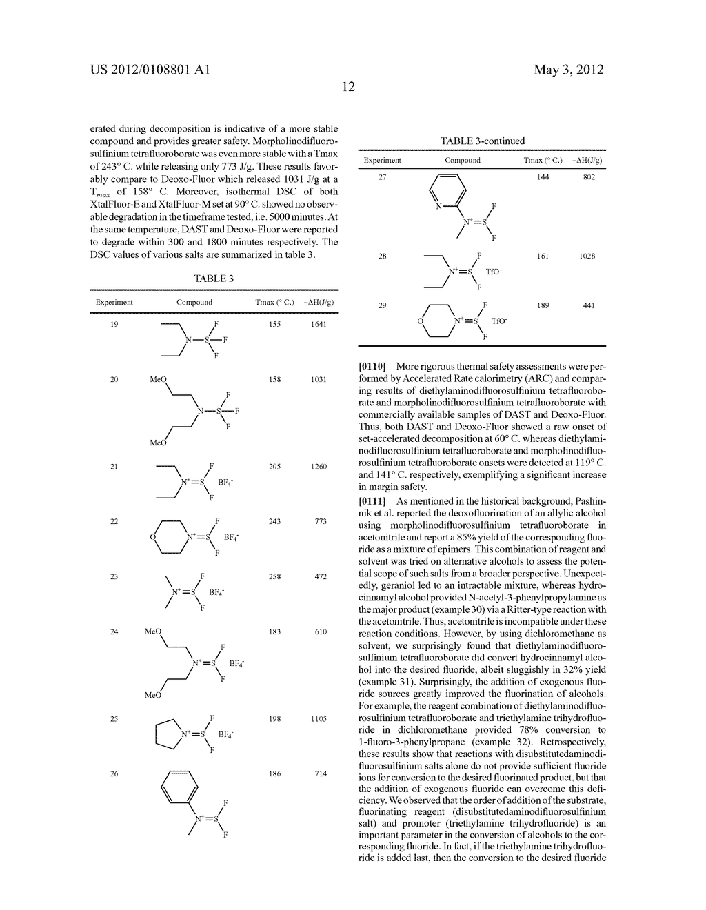 DISUBSTITUTED-AMINODIFLUOROSULFINIUM SALTS, PROCESS FOR PREPARING SAME AND     METHOD OF USE AS DEOXOFLUORINATION REAGENTS - diagram, schematic, and image 20