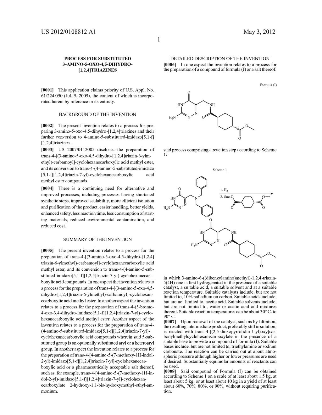 PROCESS FOR SUBSTITUTED 3-AMINO-5-OXO-4,5-DIHYDRO-[1,2,4]TRIAZINES - diagram, schematic, and image 02