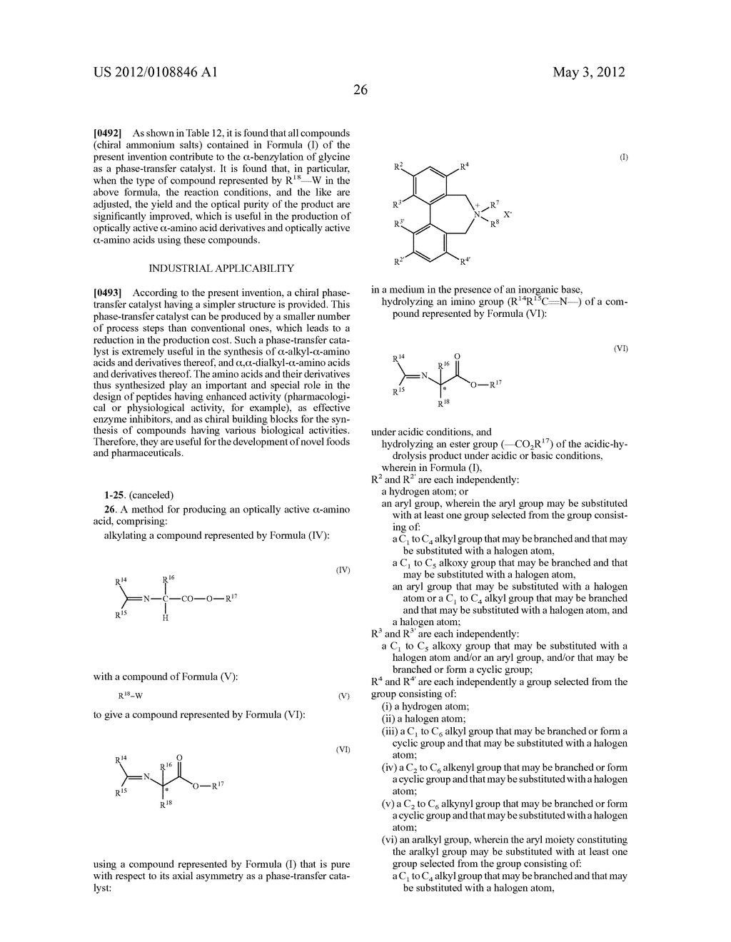 OPTICALLY ACTIVE QUATERNARY AMMONIUM SALT HAVING AXIAL ASYMMETRY, AND     METHOD FOR PRODUCING ALPHA-AMINO ACID AND DERIVATIVE THEREOF BY USING THE     SAME - diagram, schematic, and image 27