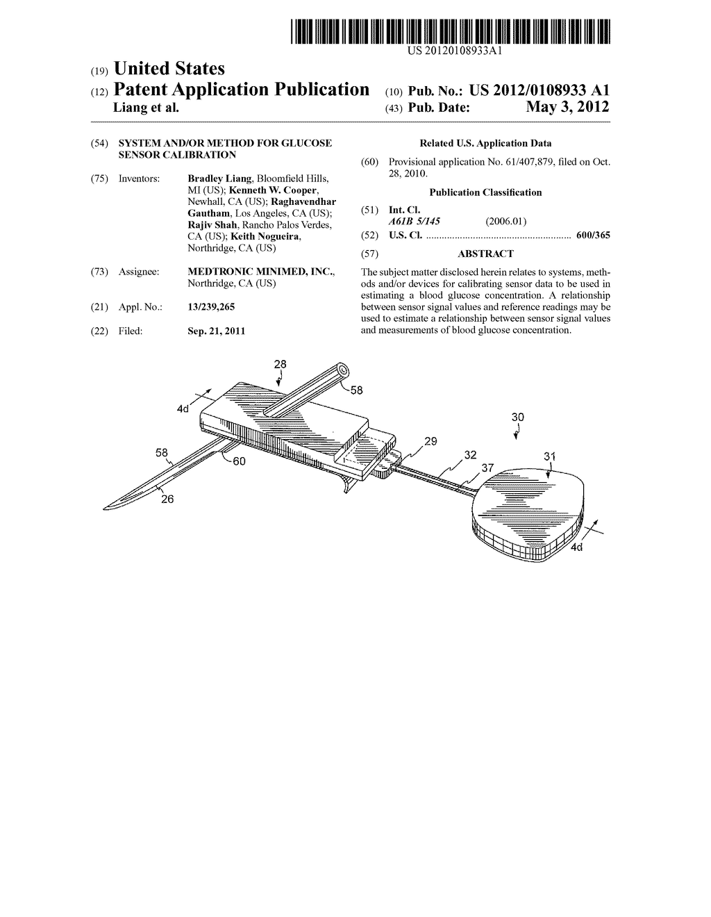 SYSTEM AND/OR METHOD FOR GLUCOSE SENSOR CALIBRATION - diagram, schematic, and image 01