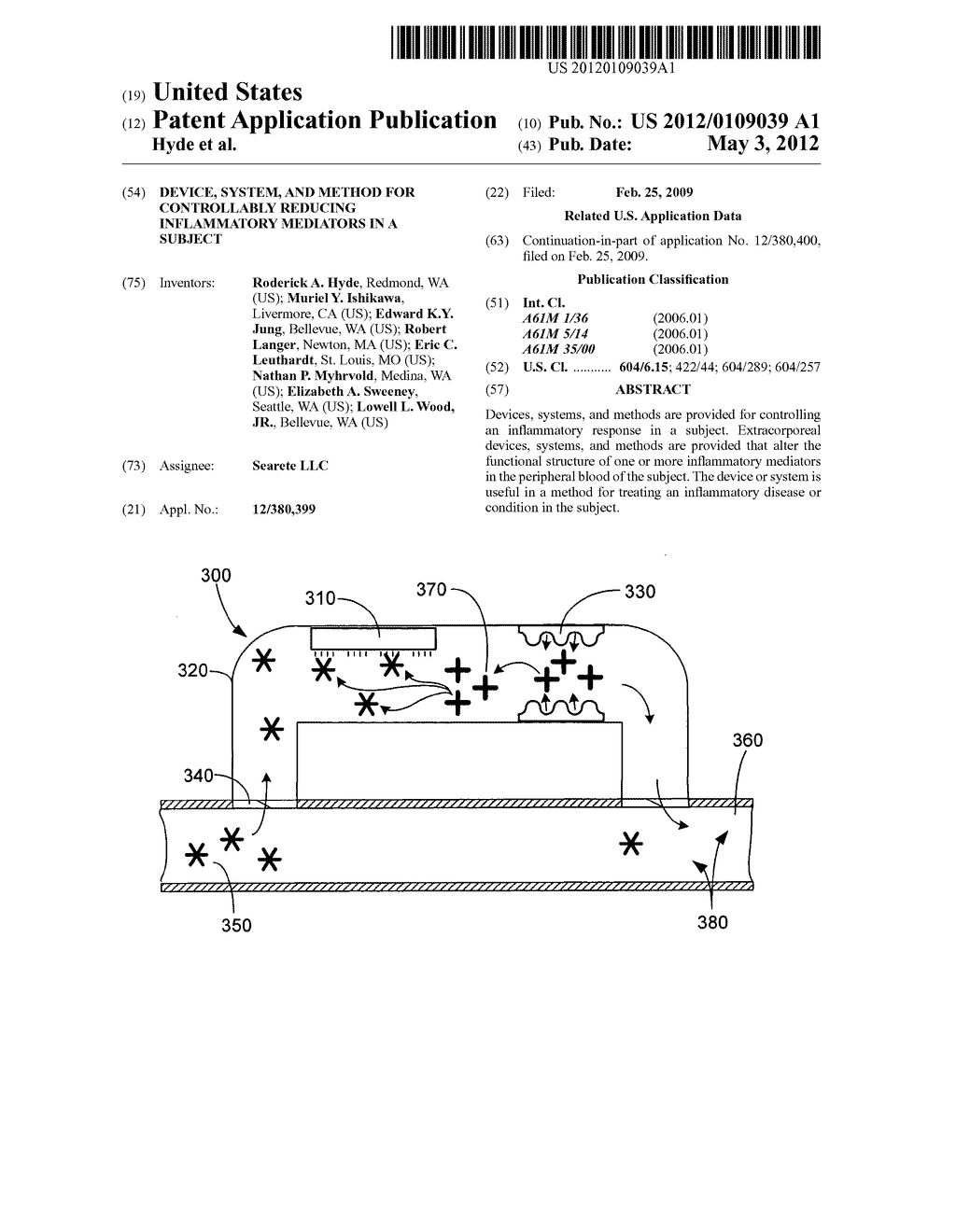 Device, system, and method for controllably reducing inflammatory     mediators in a subject - diagram, schematic, and image 01