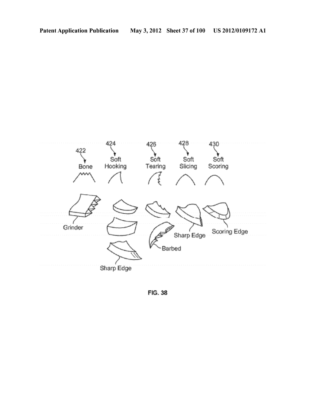 SELECTIVE TISSUE REMOVAL TOOL FOR USE IN MEDICAL APPLICATIONS AND METHODS     FOR MAKING AND USING - diagram, schematic, and image 38