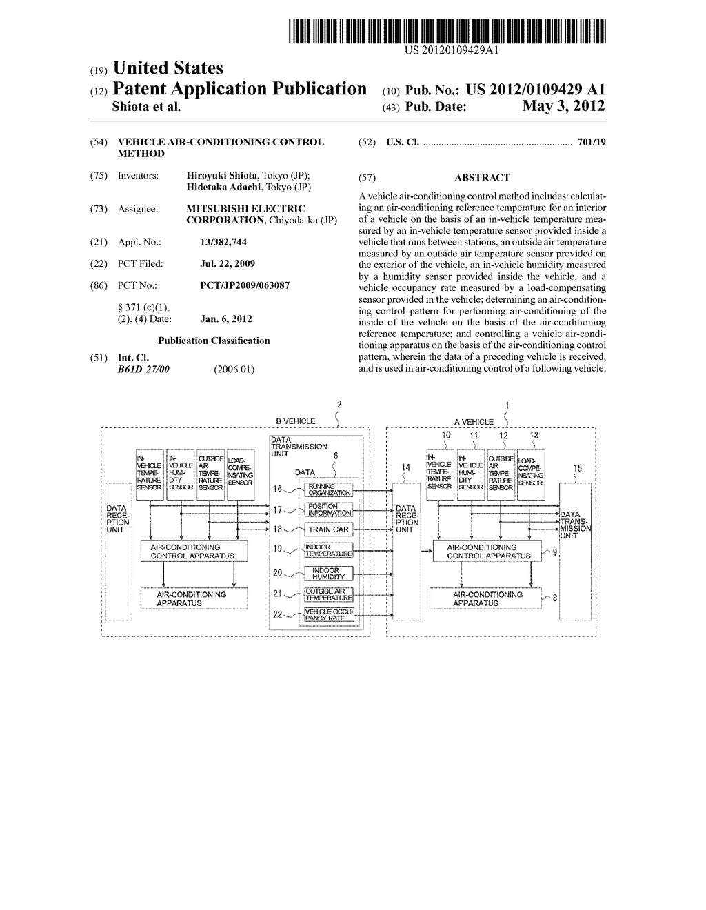 VEHICLE AIR-CONDITIONING CONTROL METHOD - diagram, schematic, and image 01