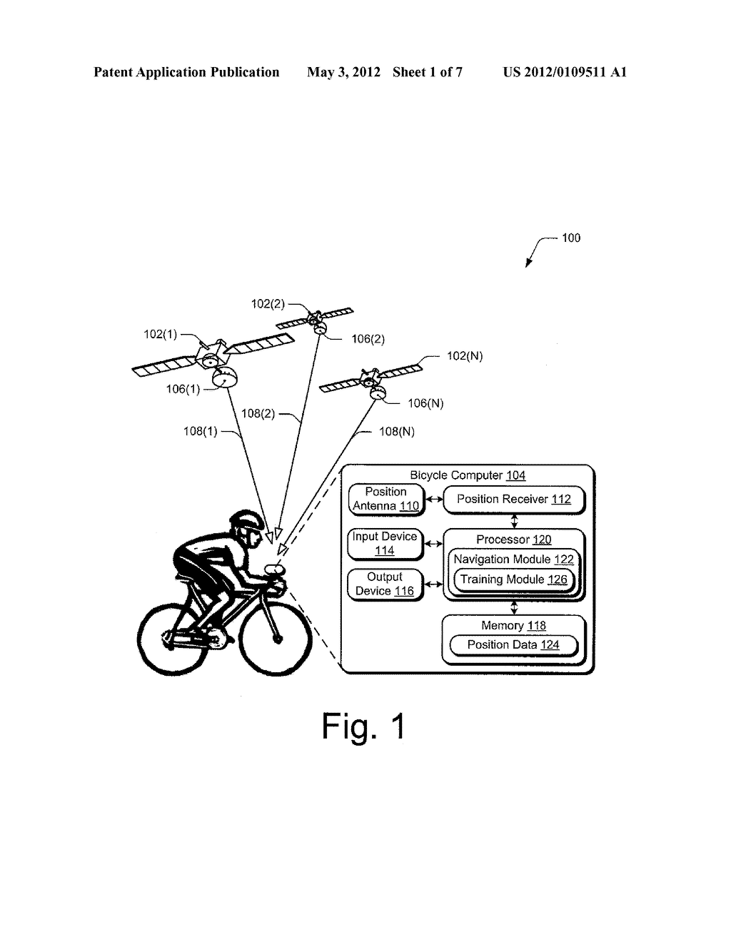 BICYCLE COMPUTER HAVING POSITION-DETERMINING FUNCTIONALITY - diagram, schematic, and image 02