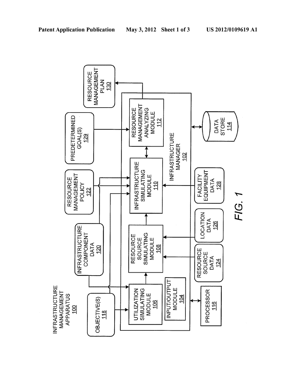 GENERATING A RESOURCE MANAGEMENT PLAN FOR AN INFRASTRUCTURE - diagram, schematic, and image 02