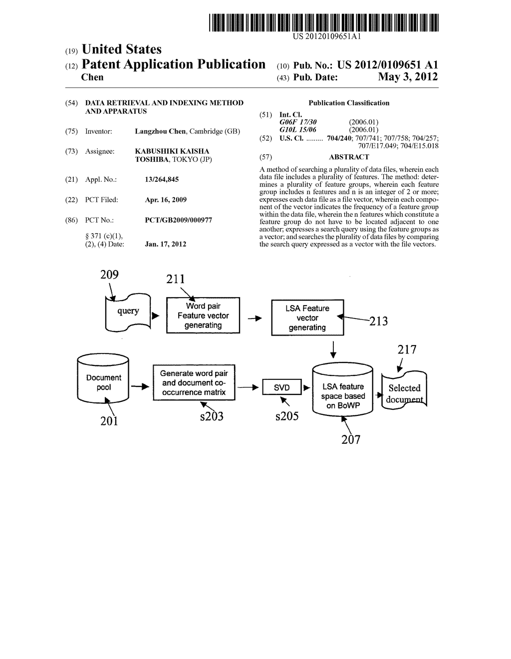 DATA RETRIEVAL AND INDEXING METHOD AND APPARATUS - diagram, schematic, and image 01