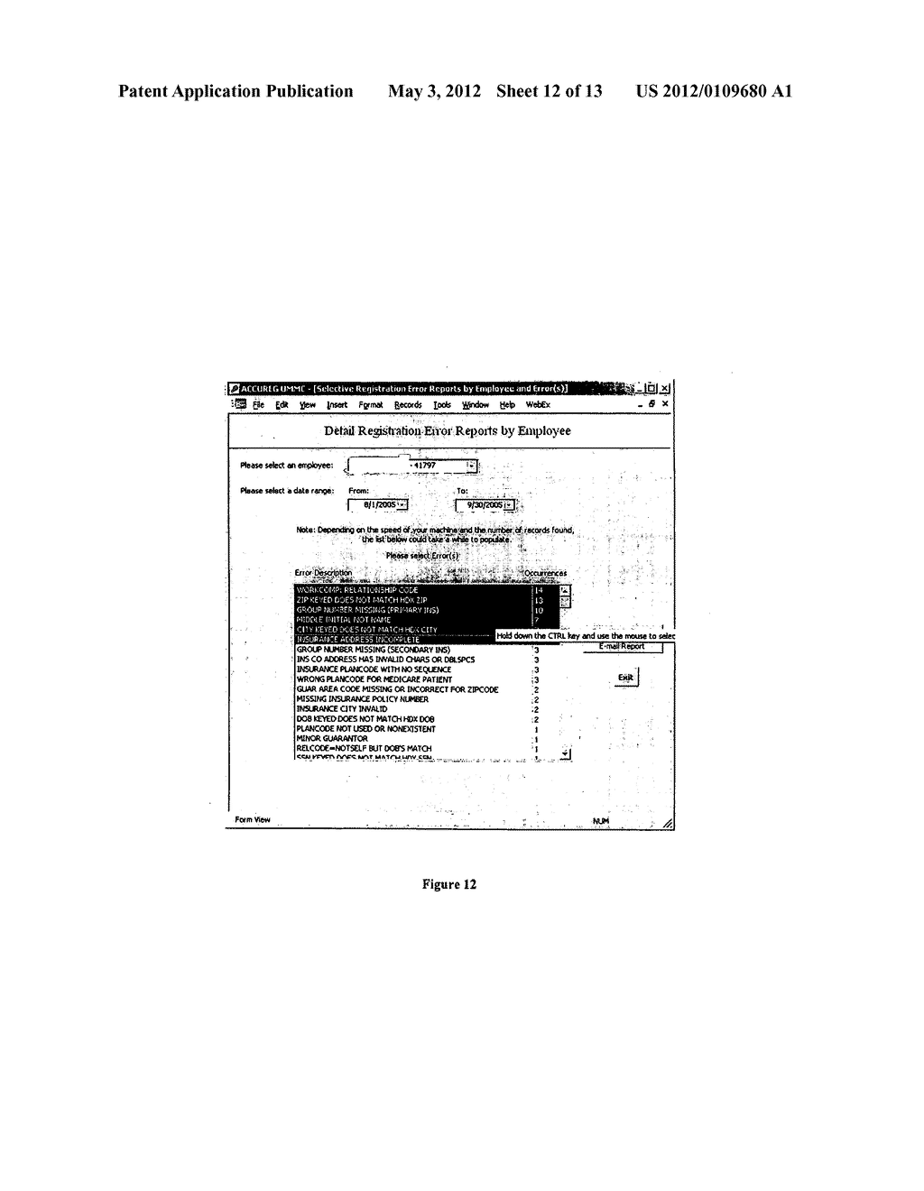 METHOD FOR ENSURING ACCURACY OF HEALTHCARE PATIENT DATA DURING PATIENT     REGISTRATION PROCESS - diagram, schematic, and image 13