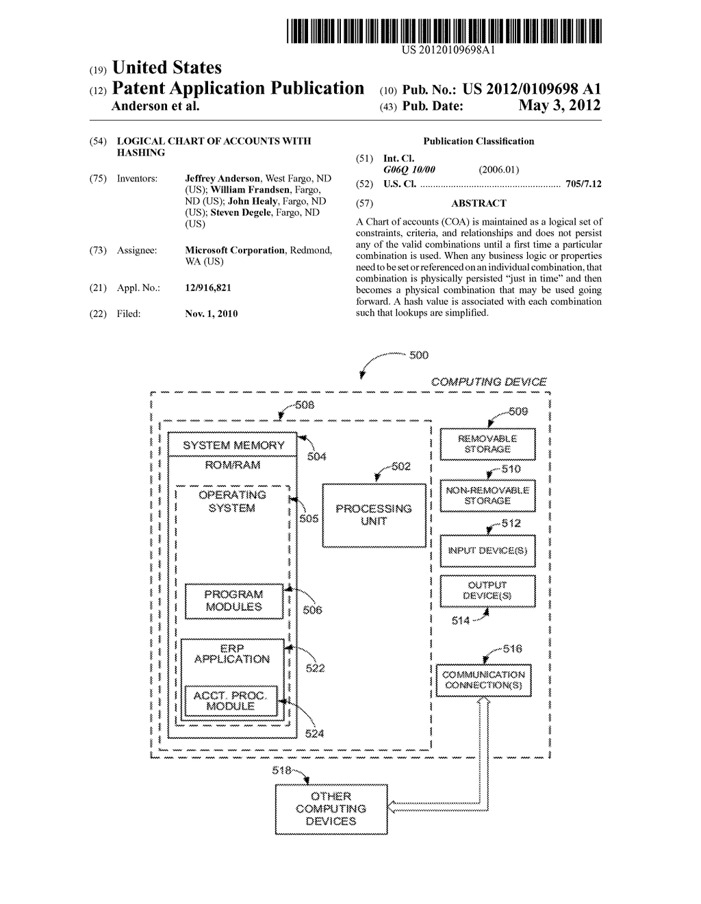 LOGICAL CHART OF ACCOUNTS WITH HASHING - diagram, schematic, and image 01