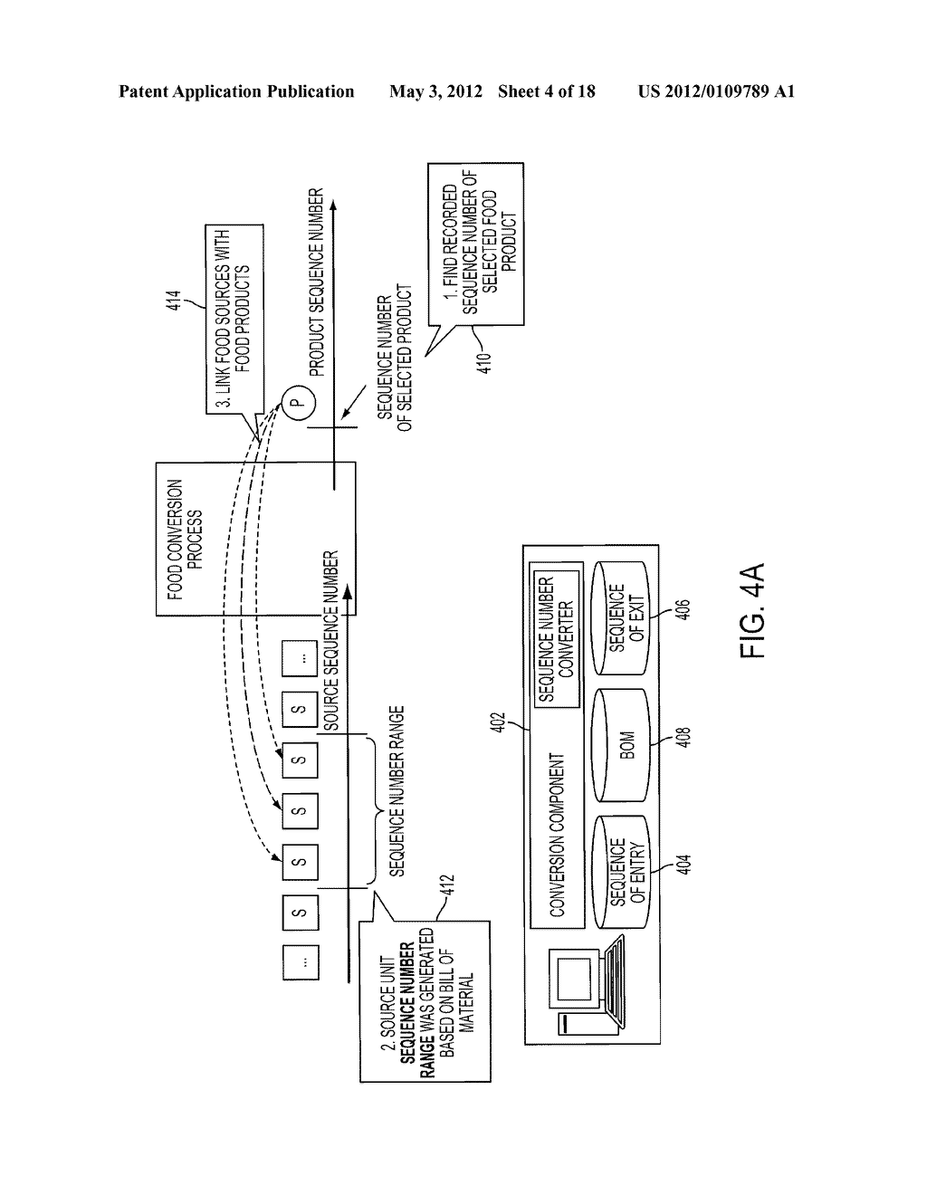 IDENTIFYING SOURCE MATERIAL ASSOCIATED WITH FOOD PRODUCTS USING BILL OF     MATERIAL - diagram, schematic, and image 05