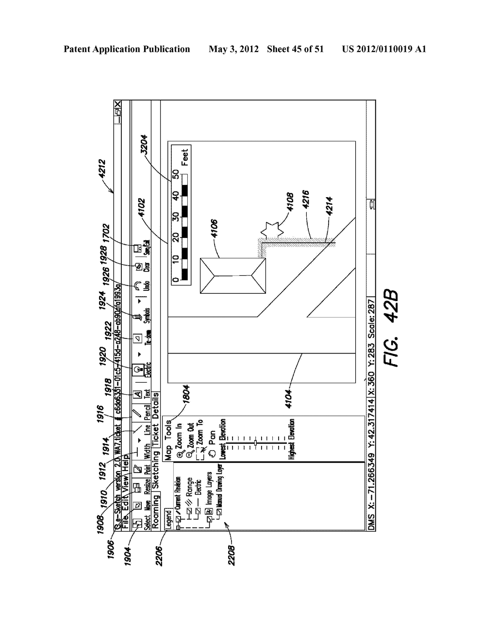 METHODS, APPARATUS AND SYSTEMS FOR GENERATING LIMITED ACCESS FILES FOR     SEARCHABLE ELECTRONIC RECORDS OF UNDERGROUND FACILITY LOCATE AND/OR     MARKING OPERATIONS - diagram, schematic, and image 46