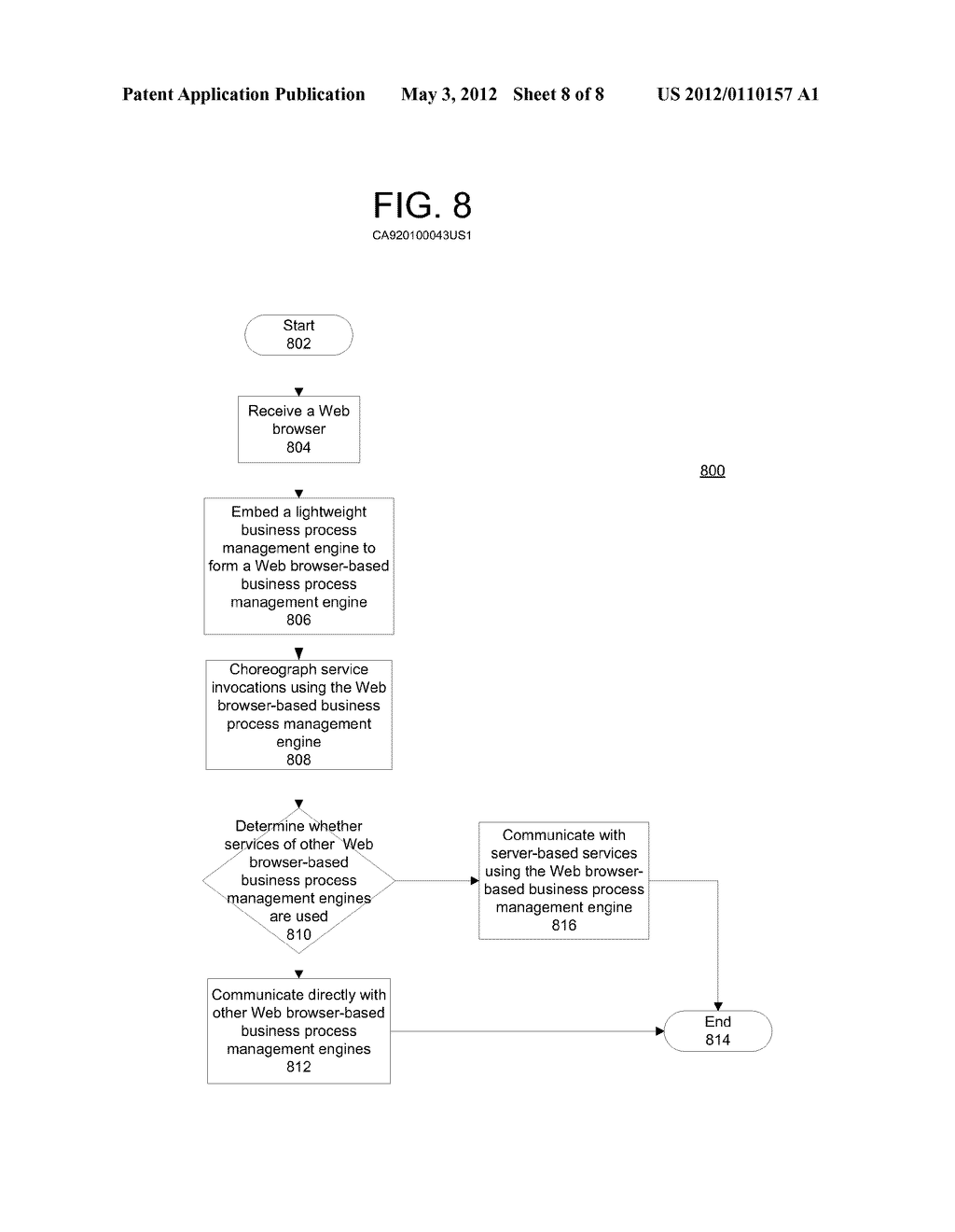 WEB BROWSER-BASED BUSINESS PROCESS MANAGEMENT ENGINE - diagram, schematic, and image 09