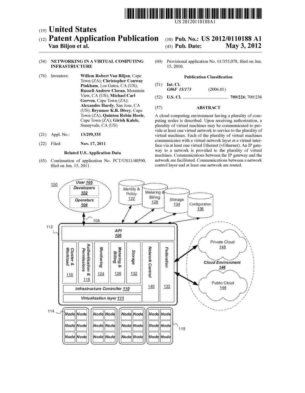 Networking in a Virtual Computing Infrastructure - diagram, schematic, and image 01