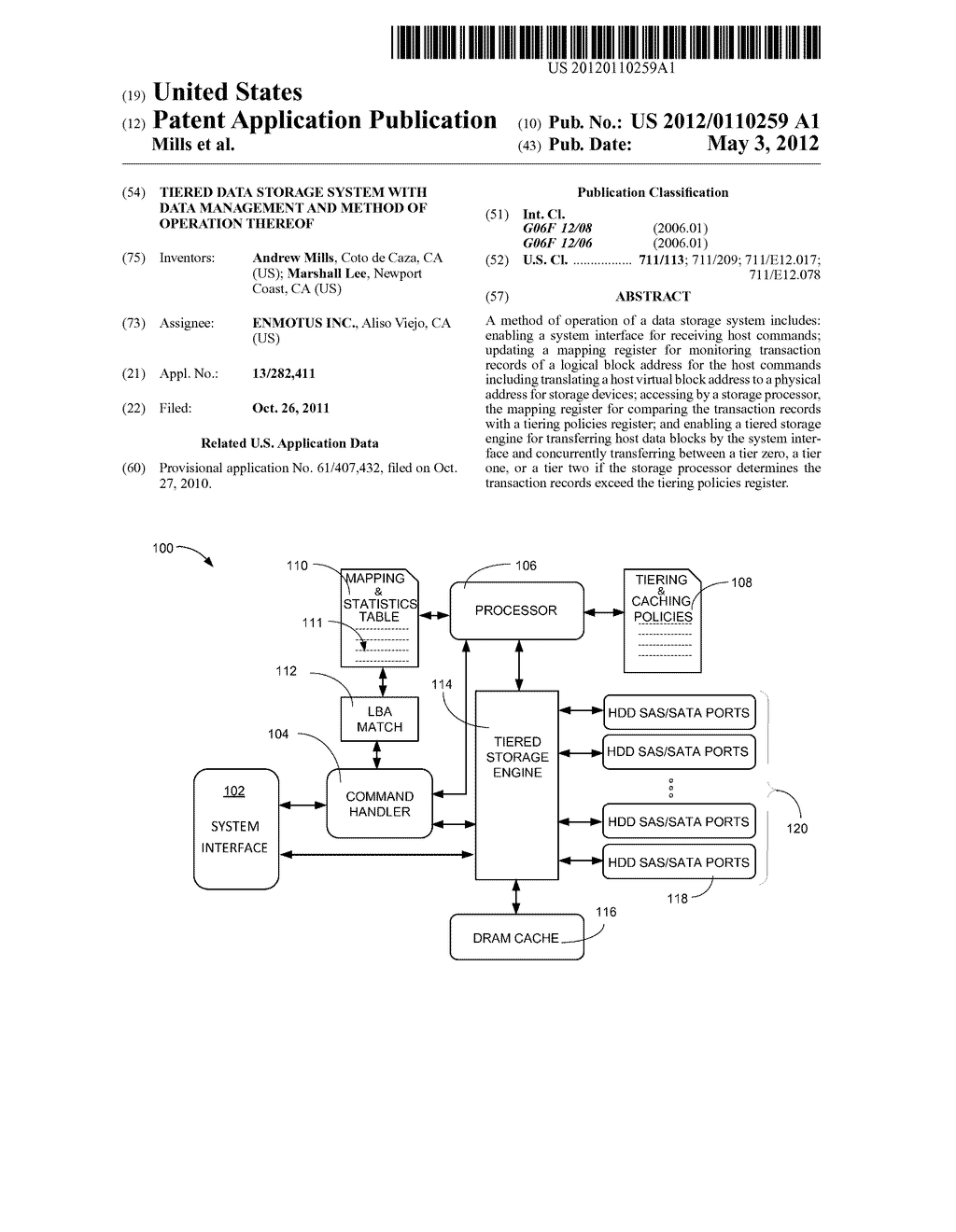 TIERED DATA STORAGE SYSTEM WITH DATA MANAGEMENT AND METHOD OF OPERATION     THEREOF - diagram, schematic, and image 01