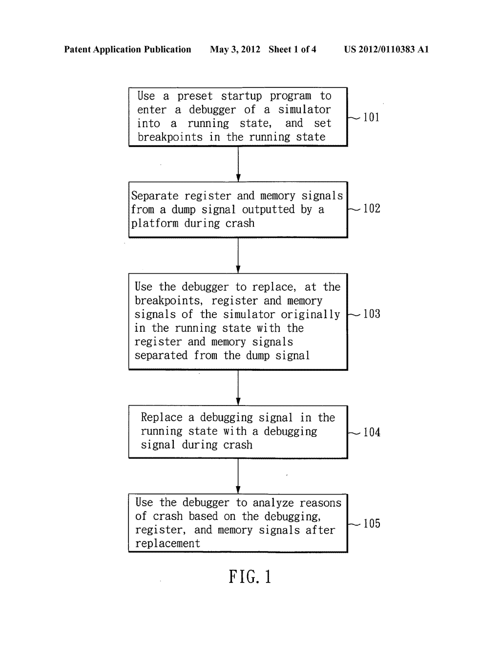 Method and apparatus for off-line analyzing crashed programs - diagram, schematic, and image 02