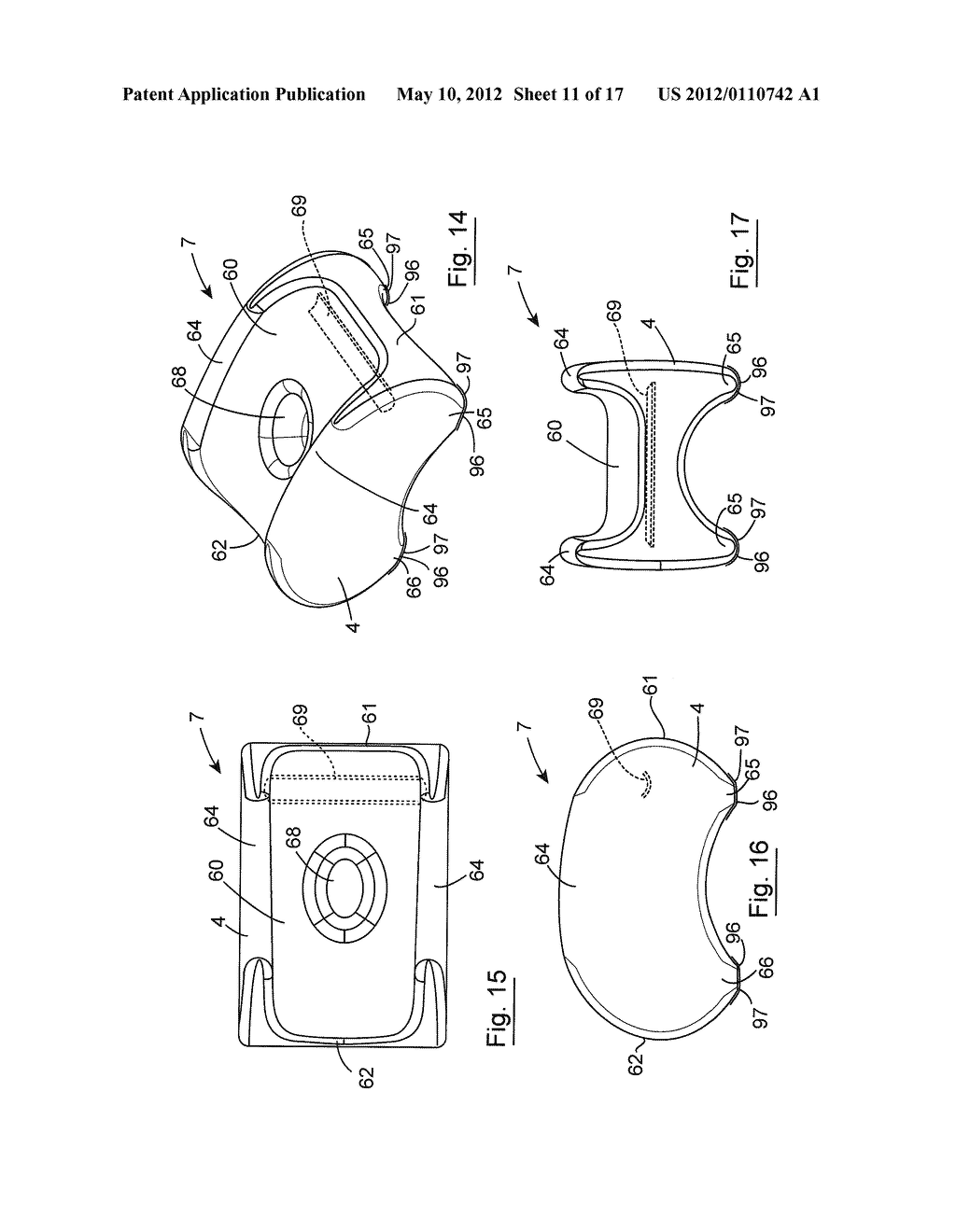 SUPPORT DEVICE FOR SUPPORTING A PART OF THE BODY OF A SUBJECT ON A SUPPORT     PLATFORM, AND A KIT OF PARTS AND A METHOD FOR SUPPORTIING A SUBJECT IN A     SUPINE STATE ON A SUPPORT PLATFORM - diagram, schematic, and image 12