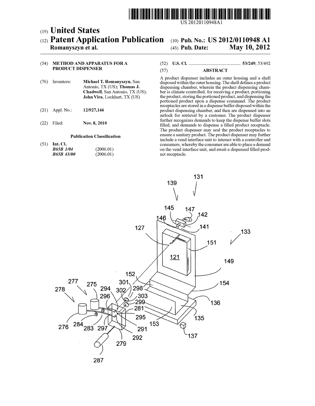 Method and apparatus for a product dispenser - diagram, schematic, and image 01