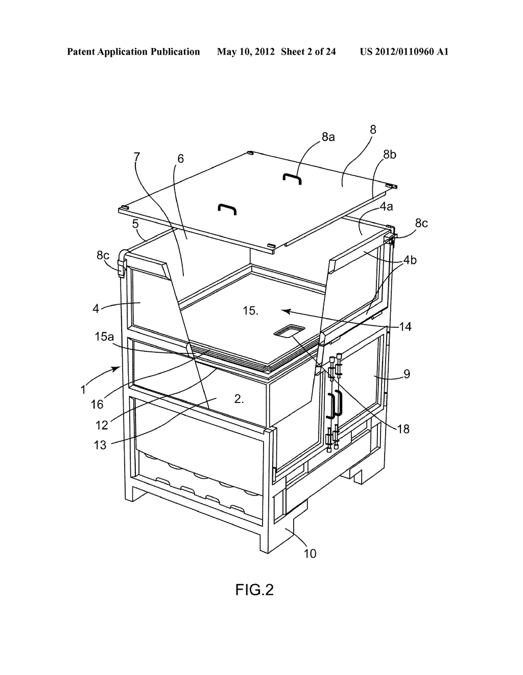 RIGID CONTAINER FOR A FLEXIBLE POUCH FOR HOLDING A BIOPHARMACEUTICAL     FLUID, ASSEMBLY COMPRISING SUCH A FLEXIBLE POUCH AND SUCH A CONTAINER,     AND METHOD FOR USING SUCH A CONTAINER - diagram, schematic, and image 03