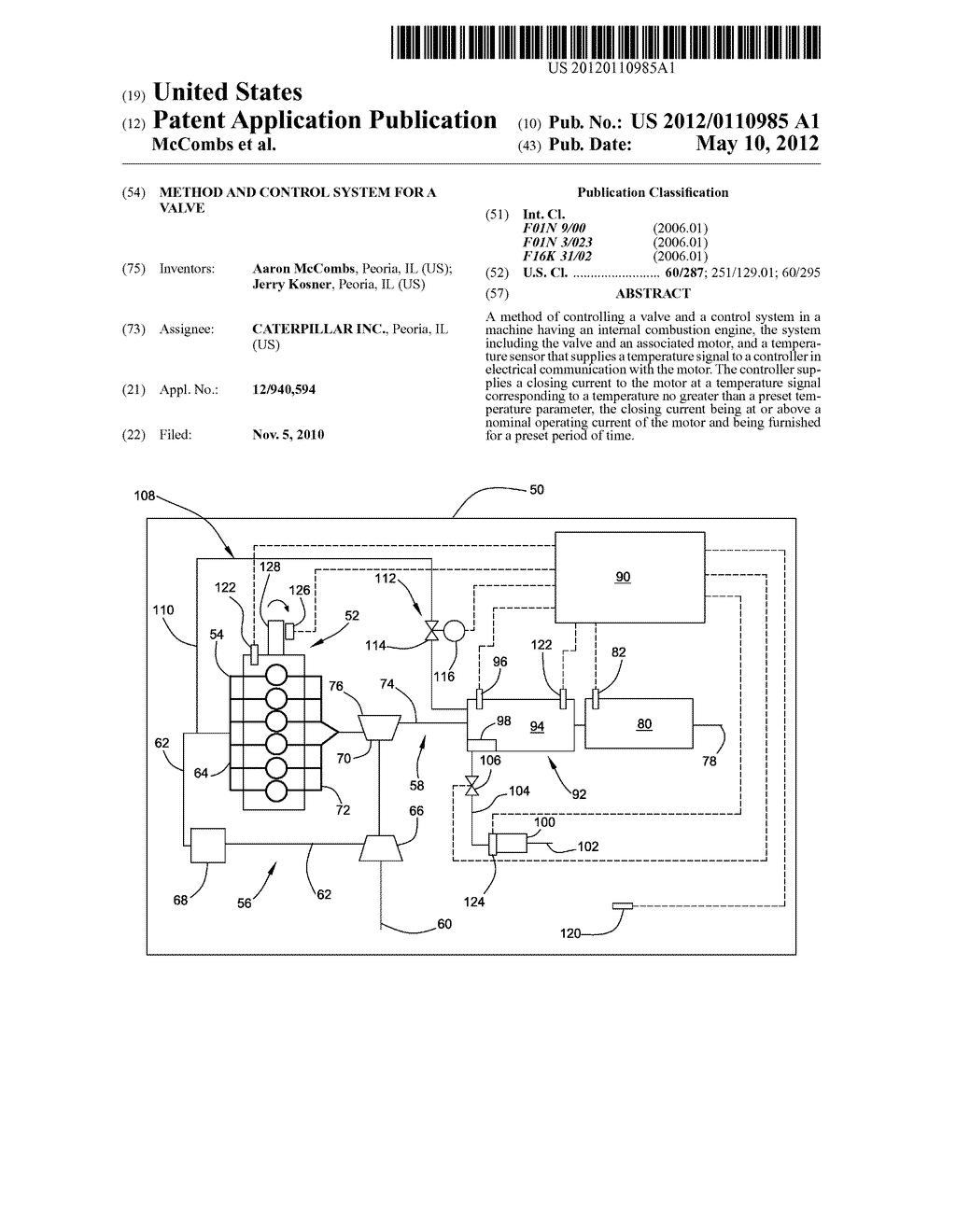 METHOD AND CONTROL SYSTEM FOR A VALVE - diagram, schematic, and image 01