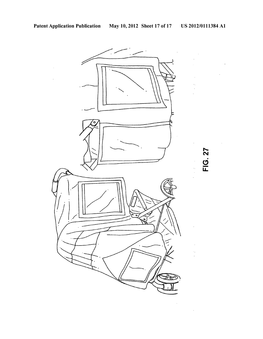 Protective cover for a stroller - diagram, schematic, and image 18