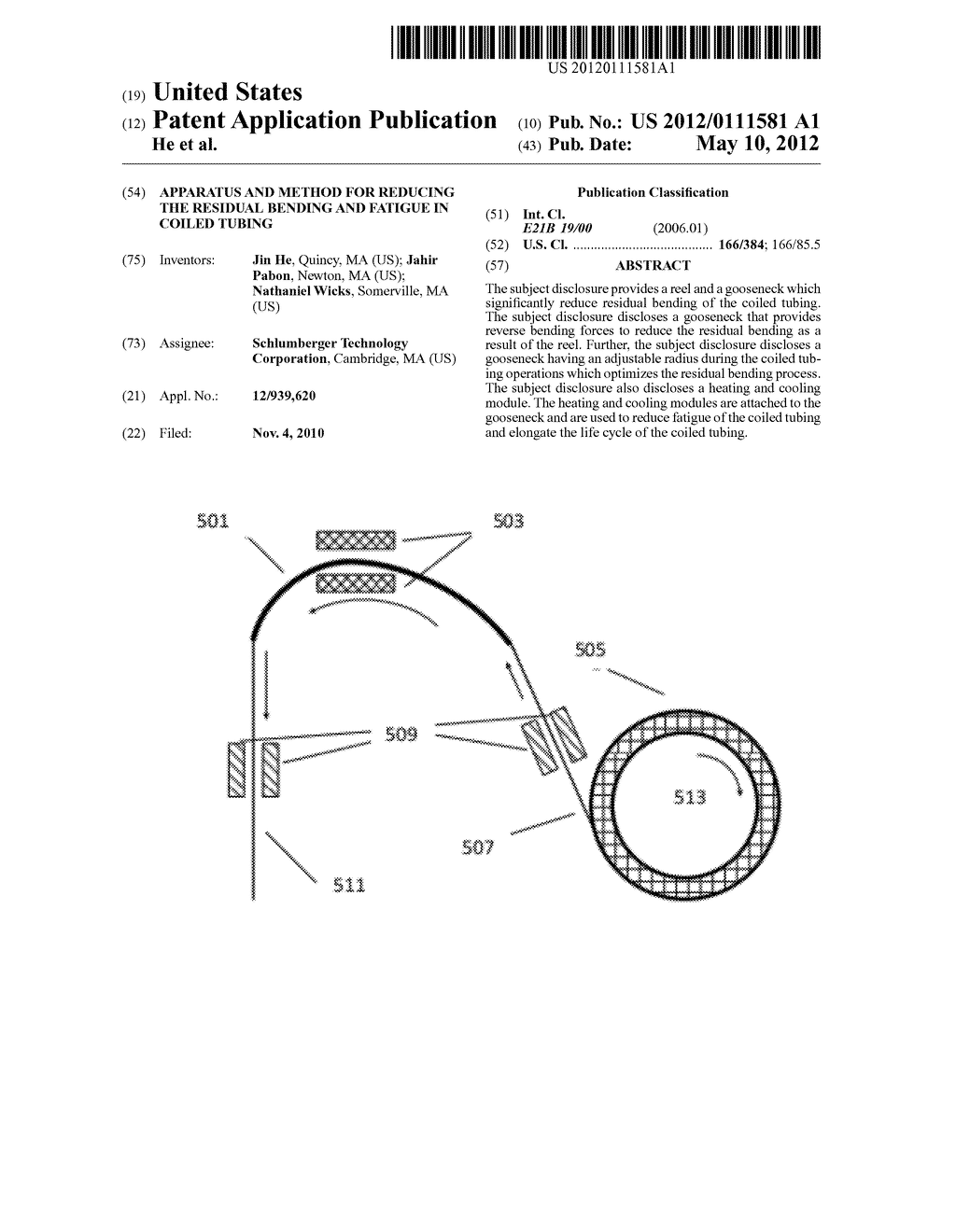 APPARATUS AND METHOD FOR REDUCING THE RESIDUAL BENDING AND FATIGUE IN     COILED TUBING - diagram, schematic, and image 01