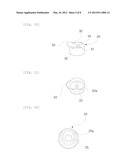 BUTTON-SLIDING-TYPE OPENING/CLOSING DEVICE FOR A COSMETIC CONTAINER diagram and image