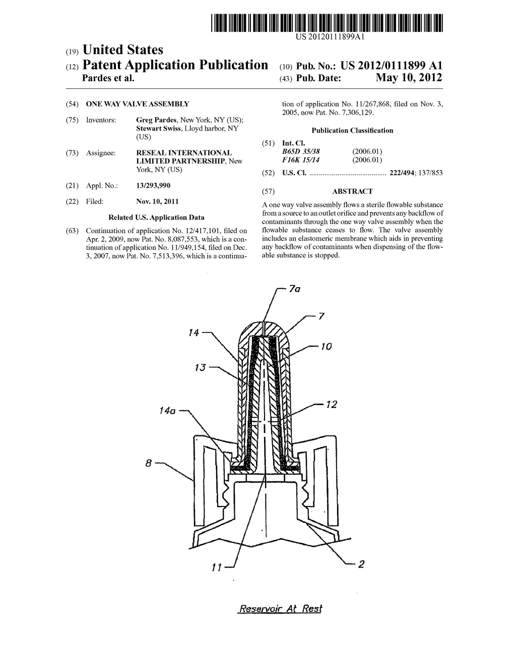 ONE WAY VALVE ASSEMBLY - diagram, schematic, and image 01