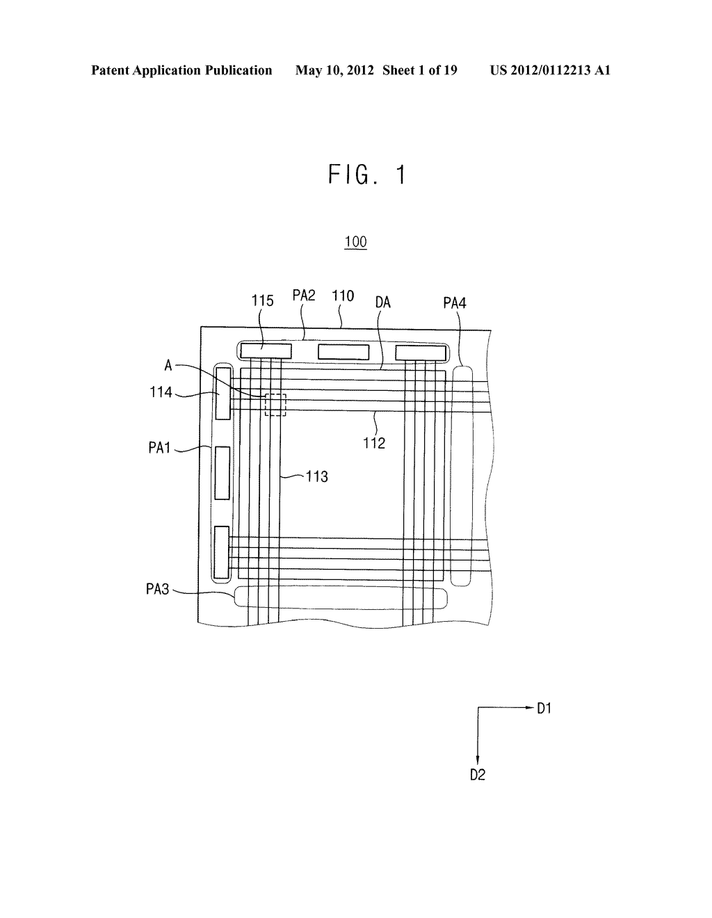 DISPLAY SUBSTRATE, METHOD FOR MANUFACTURING THE SAME, AND DISPLAY     APPARATUS HAVING THE SAME - diagram, schematic, and image 02