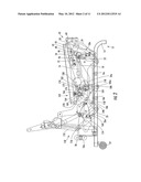 Gliding-Reclining Layflat Seating Unit with Power Actuator and Manual and     Automatic Locking Linkages diagram and image