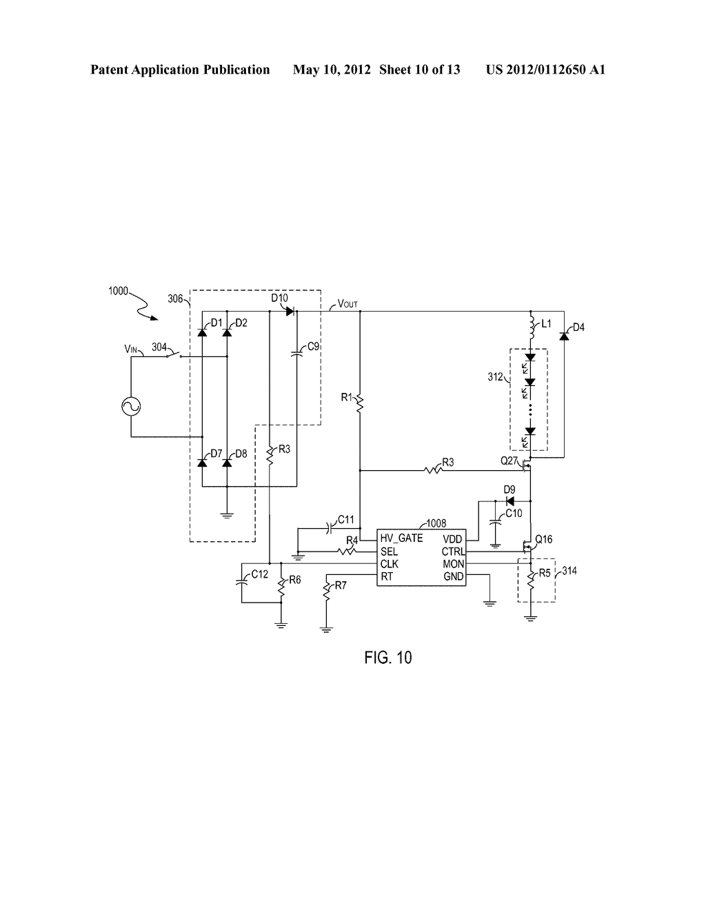 DRIVING CIRCUIT WITH DIMMING CONTROLLER FOR DRIVING LIGHT SOURCES - diagram, schematic, and image 11